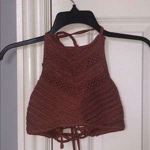 Halter neck swimsuit top